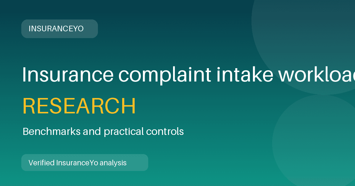 Insurance complaint intake workload research