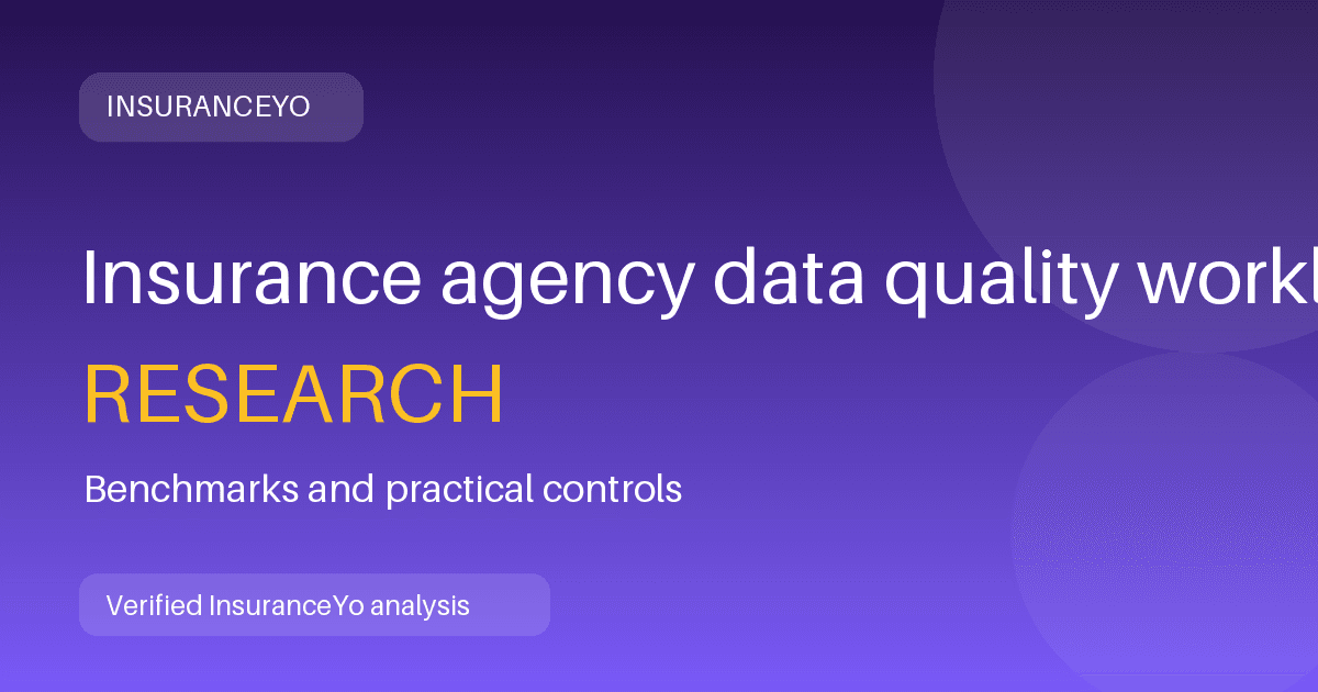 Insurance agency data quality workload research